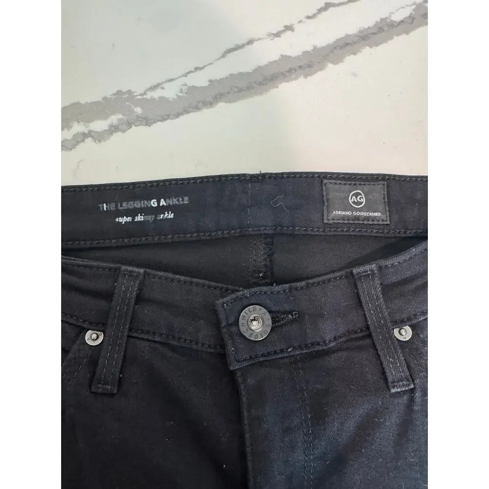 AG Jeans Adriano‎ Goldschmied Super Skinny Ankle Black Size 27